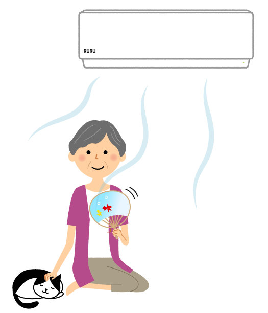 老妇人在房间里凉爽图片下载