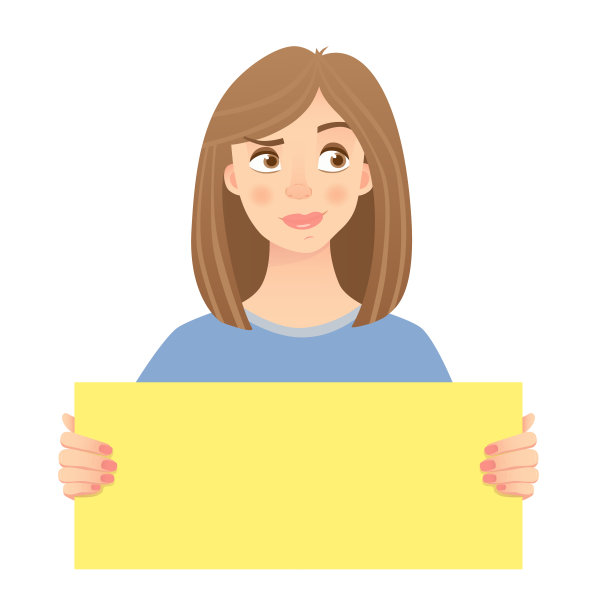 女人拿着签图片下载