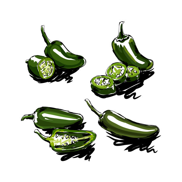 墨西哥胡椒画图片下载