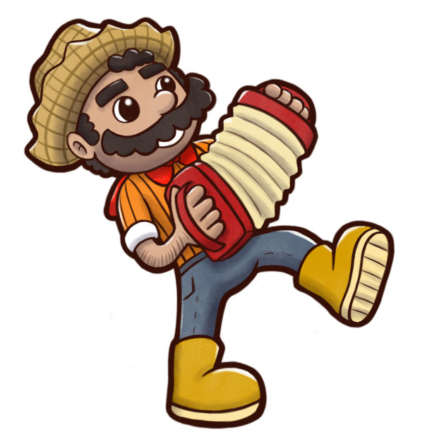 一个留着胡子的男人一边拉手风琴一边走路图片下载