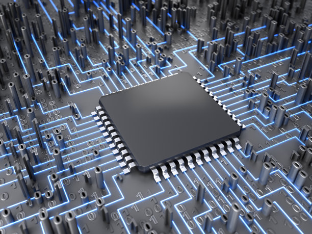 芯片和二进制代码图片下载