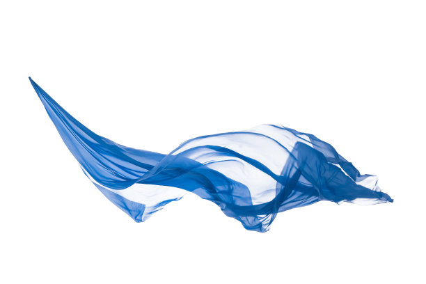 飞行织物分离在白色背景。图片下载