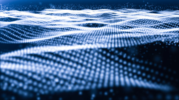 蓝色波形的抽象背景，商业科学或技术的抽象背景图片下载