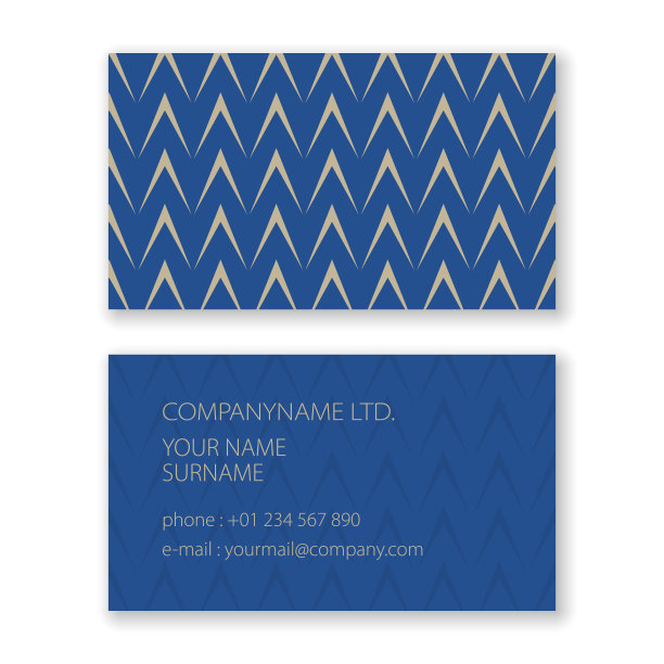 名片与几何人字图案图片下载