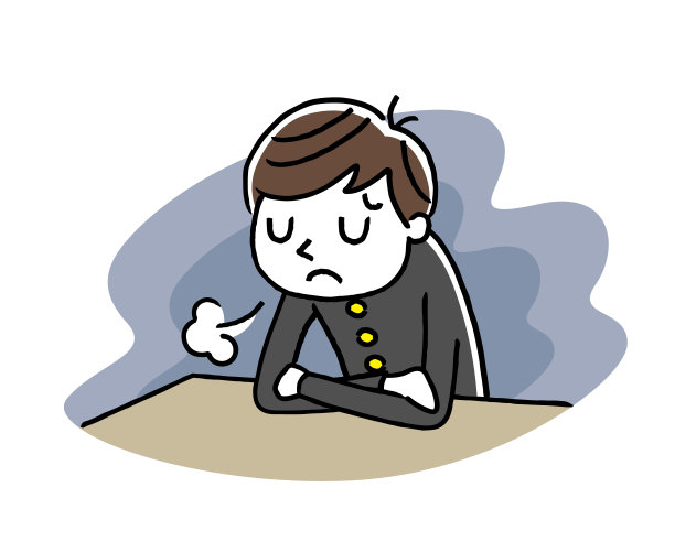 学生:烦恼，沮丧图片下载