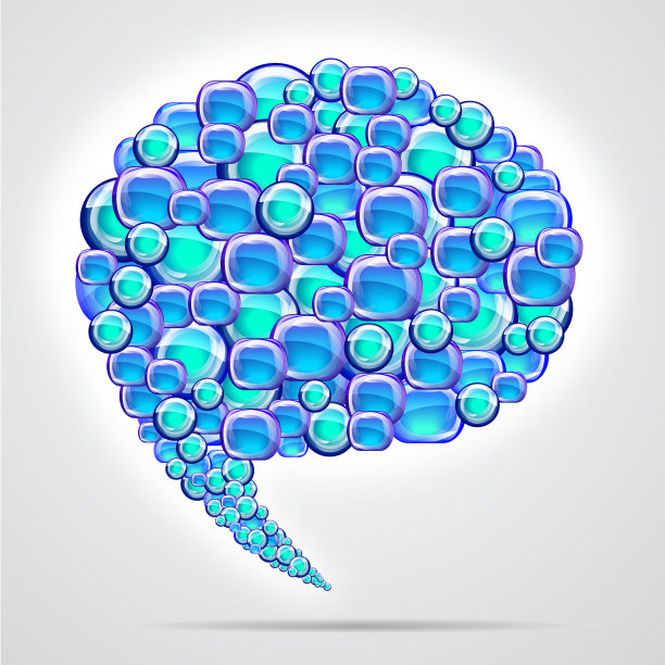 蓝色的气泡图片下载