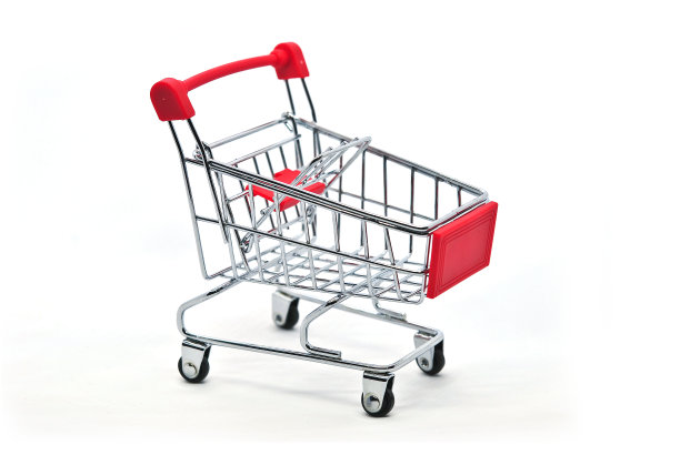 购物车孤立的白色背景图片下载