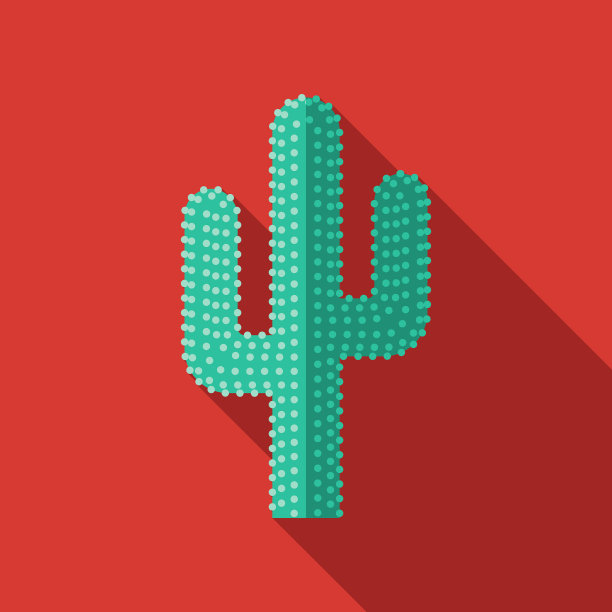仙人掌平面设计西方图标图片下载