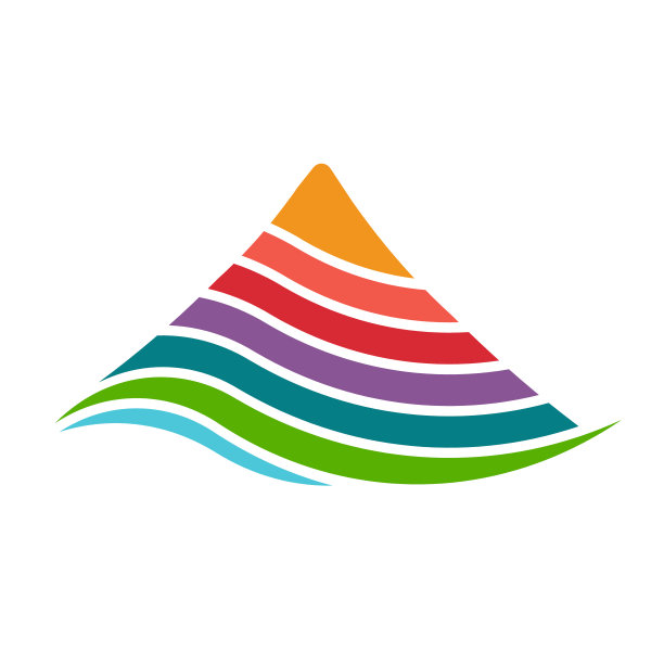 山按层平面设计。矢量图图片下载