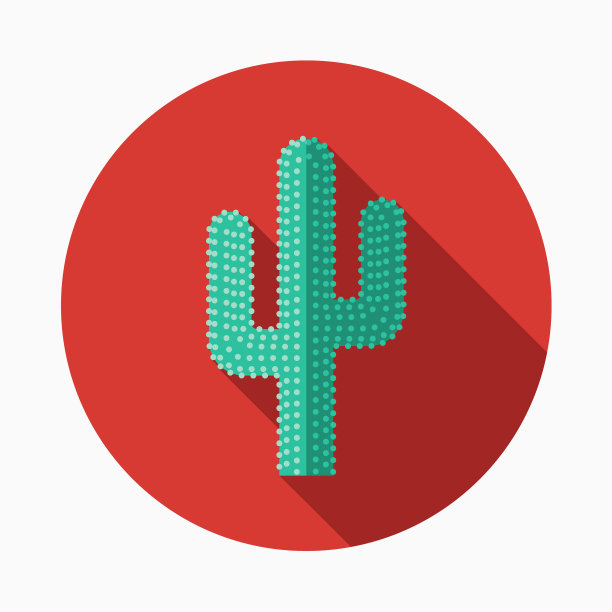 仙人掌平面设计西方图标图片下载