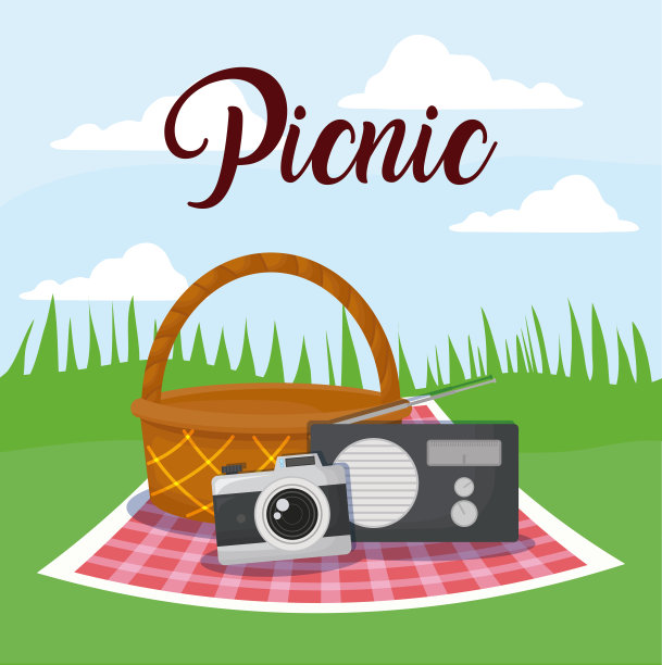 野餐及食物设计图片下载