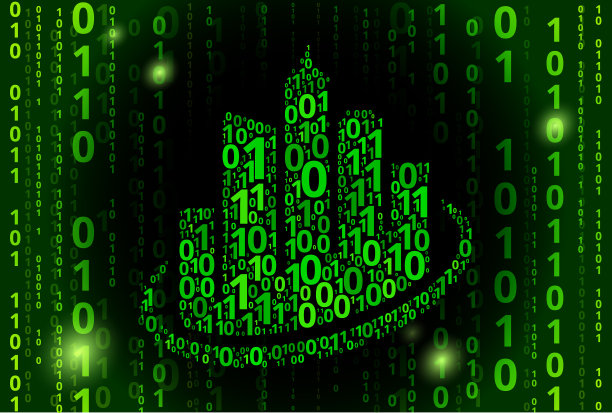 城市景观建筑二进制代码矢量模式背景图片下载