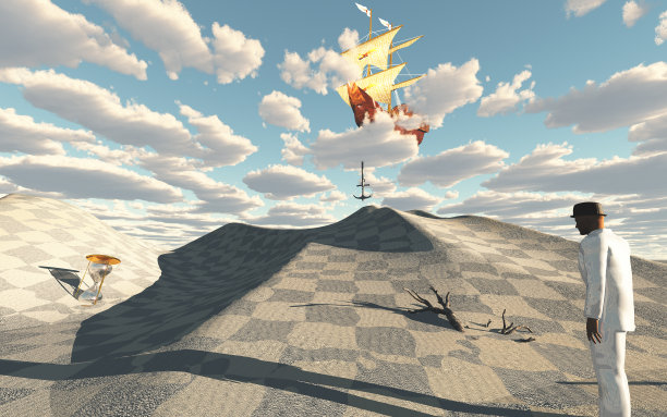 天上的船抛锚了图片下载