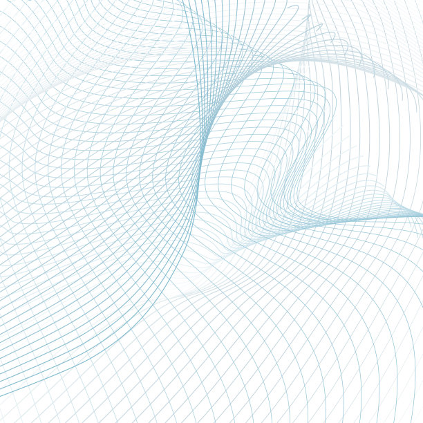 科技网格背景。抽象的挥舞着线。线条艺术未来主义设计，波浪技术图案。蓝色，灰色，白色调的现代科技模板。向量EPS10插图图片下载