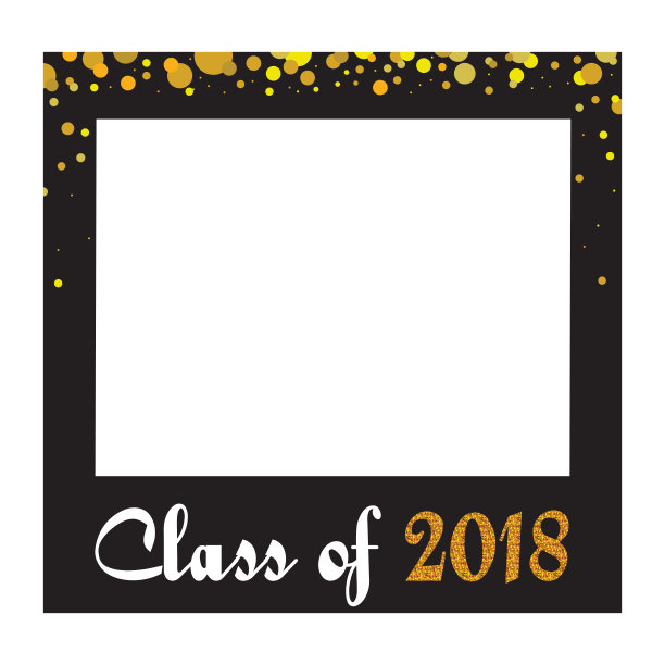 毕业派对矢量设计元素和照片亭道具图片下载