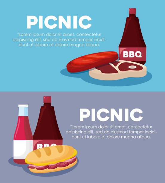 野餐信息图表设计图片下载