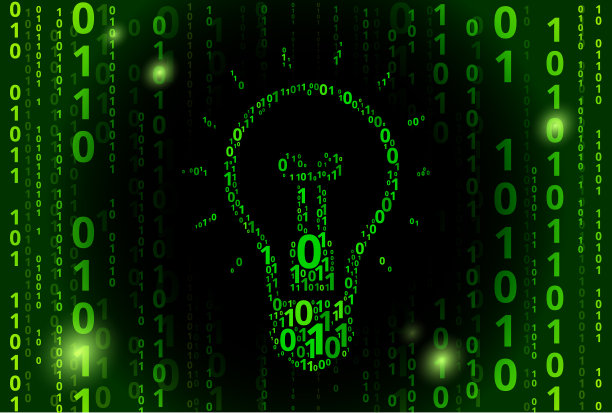 思想二进制码矢量模式背景图片下载