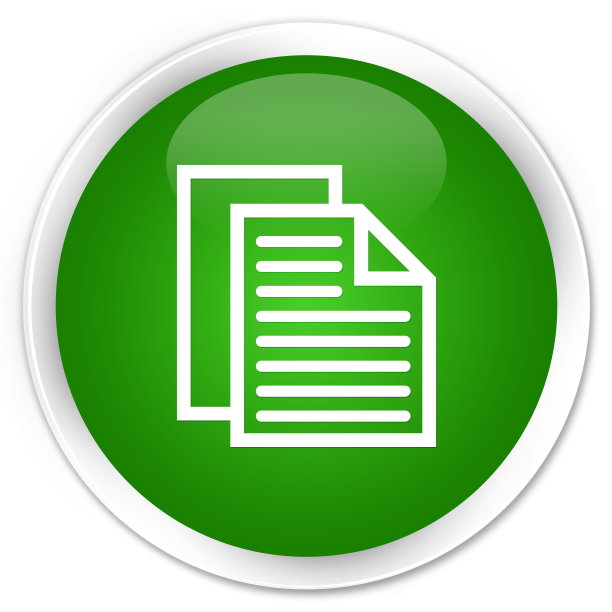 绿色圆形文档页面图标图片下载