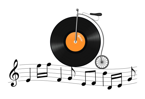 复古的自行车音乐素材图片