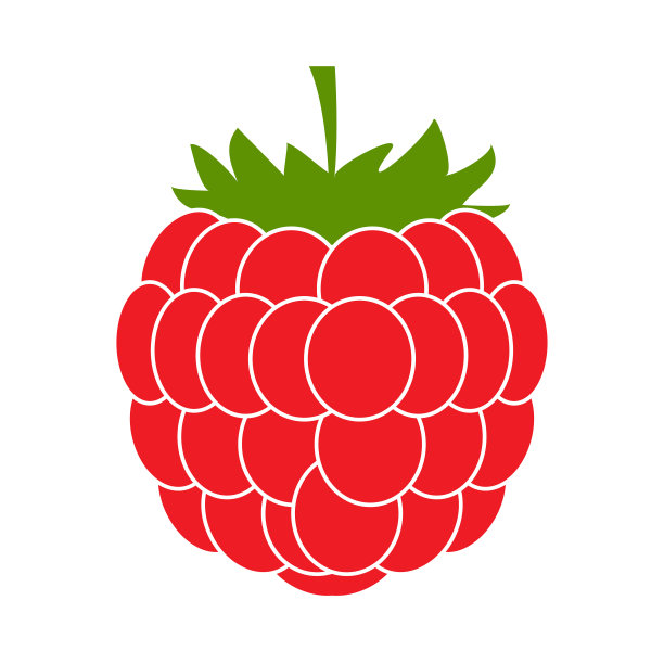 颜色树莓图标孤立的背景。现代平面象形文字，商业，营销，互联网概念。时尚简单的矢量符号为网站设计或按钮移动应用程序图标 插图。图片下载