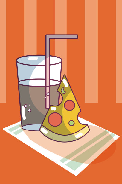 披萨和苏打水图片下载