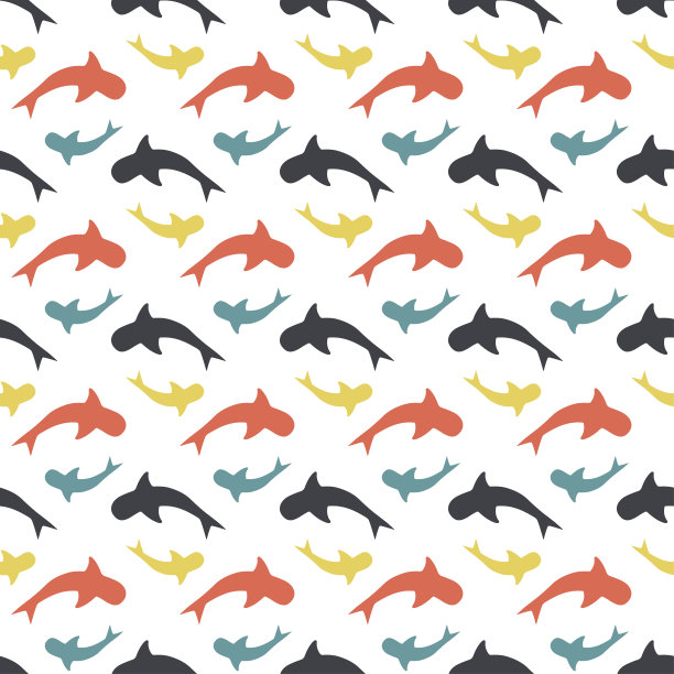 鲨鱼的颜色图案图片下载