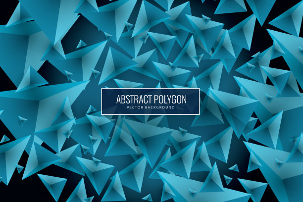抽象多边形背景设计-低多边形，几何图片下载