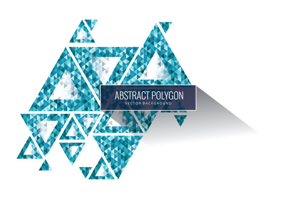 抽象背景蓝色三角形图片下载