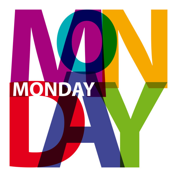 周一向量。破碎的文本图片下载