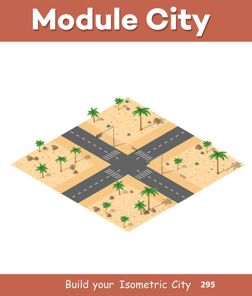 一个农场的等距视图图片下载