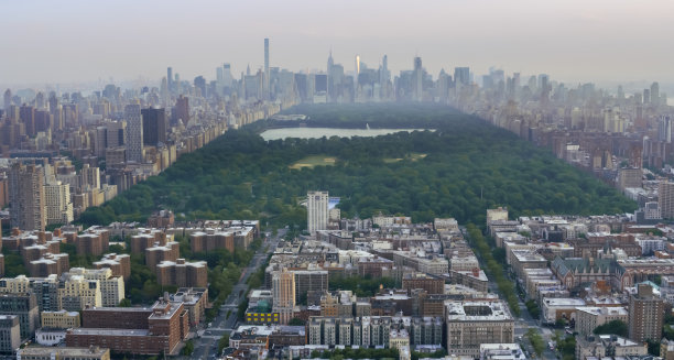 中央公园与曼哈顿素材图片