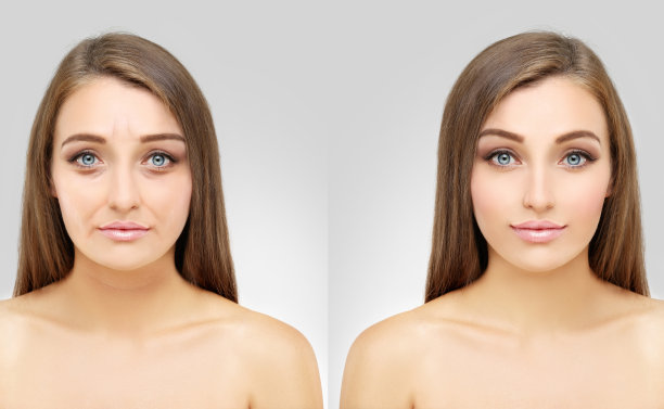 老化。成熟女人年轻的女人。素材图片