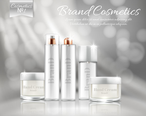 矢量瓶设置各种化妆品图片下载