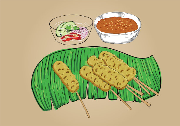 手绘青葱矢量图图片下载