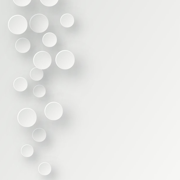 抽象的3d背景与白纸几何形状，圆与投影在白色的背景。最小的设计。图片下载