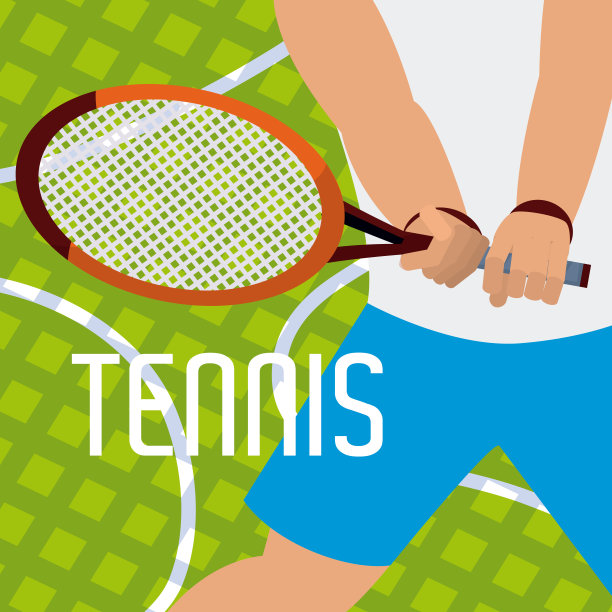 网球拍放在选手手上图片下载