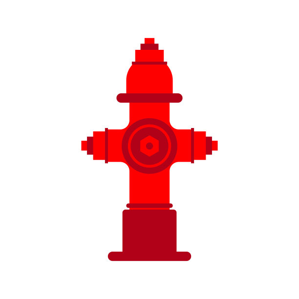 消防栓孤立。红色消防栓矢量插图图片下载
