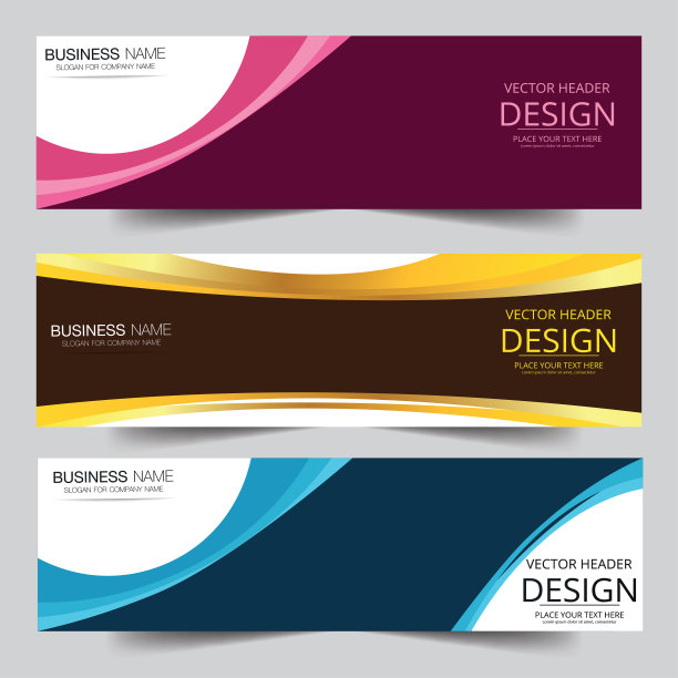 集几何现代矢量横幅与波浪波浪的背景。图片下载