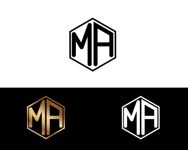 MA形状字母设计图片下载