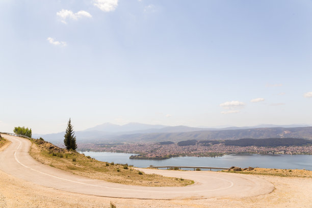 约阿尼纳城市和湖泊全景照片的春天时间希腊图片下载