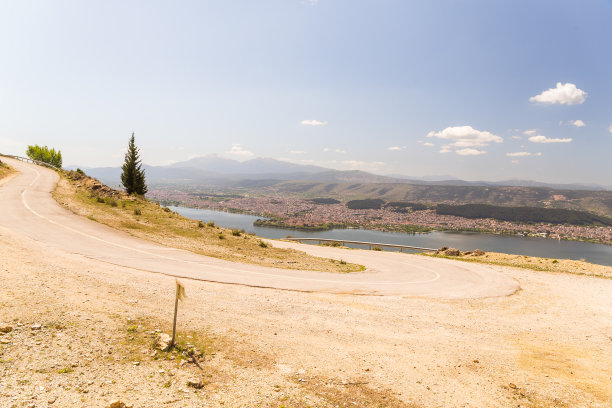 约阿尼纳城市和湖泊全景照片的春天时间希腊图片下载