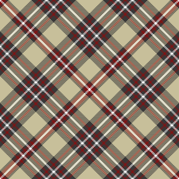 黄褐色、红色、灰色和白色的无缝织物纹理。图片下载