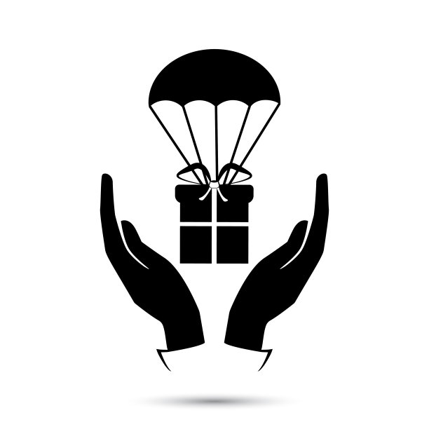 包裹用降落伞飞下来图片下载