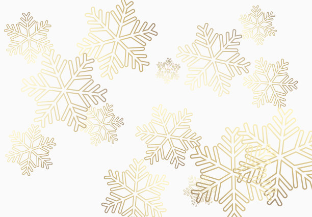 冬季假日图案与金色雪花的背景图片下载