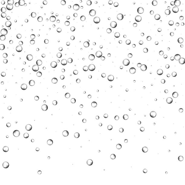 一套逼真的透明彩色肥皂泡与彩虹泡泡水下纹理隔离在透明的背景图片下载