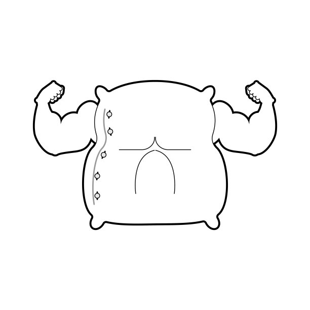 强大的枕头大战。大床单。矢量图图片下载