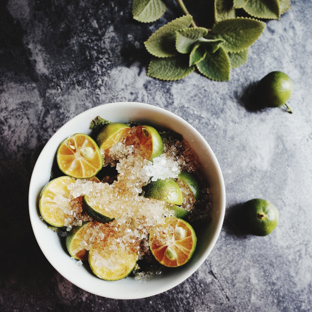 健康的饮料，柠檬，糖和蜂蜜。图片下载