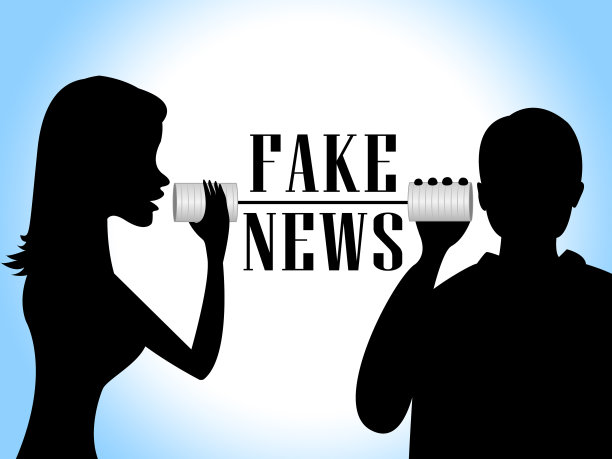 假新闻对话与两个罐子3d插图图片下载