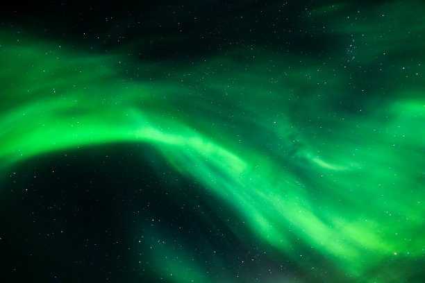 星空之夜和绿色北极光图片下载