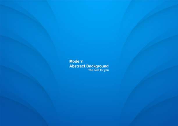 抽象蓝色曲线背景与复制空间的白色文本。封面，宣传册，网页横幅和杂志的现代模板设计。图片下载